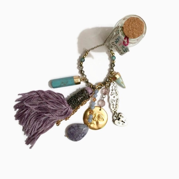 HANDMADE: "abide by the moon" charm necklace - Picture 3 of 6